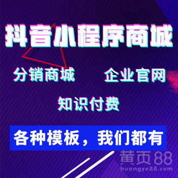 【抖音小程序全国招商加盟代理抖音小程序制作模板源码二次开发】-黄页88网