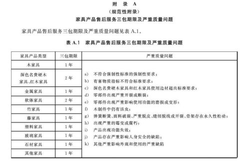 沙发国家三包规定