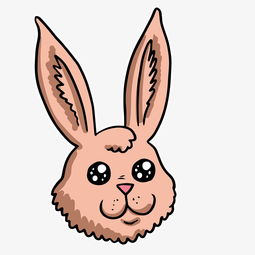 卡通小兔子头素材图片免费下载 高清png 千库网 图片编号9036350 