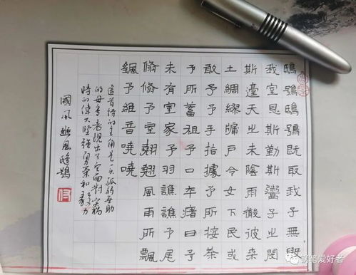 阿雄点评 国风 钢笔字练字打卡作业欣赏