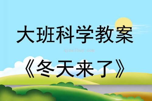 大班科学活动教案 冬天来了教案 附教学反思