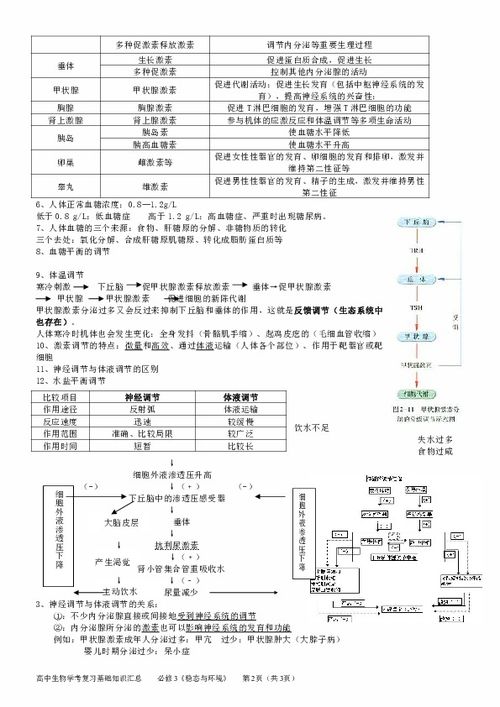 高三生物必修三知识点