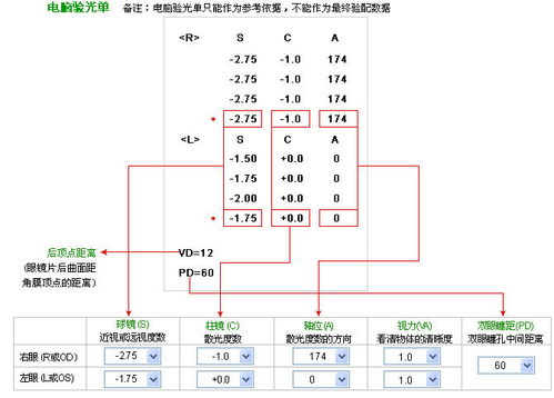 电脑验光单L.DATA是什么意思