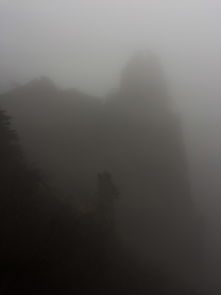 在黄山山顶雾里看花