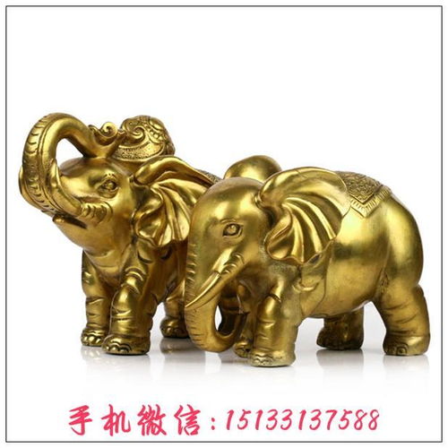 吉祥动物铜大象雕塑 工艺品摆件 