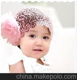 童式童装免费 一件代发 儿童双大花朵头饰蕾丝宽发箍