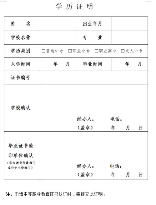 怎样申请职业中专学历证明？