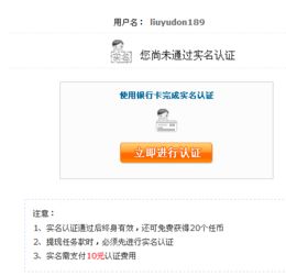 威客 任务中国实名认证需要支付多少钱？