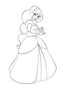 怎样画卡通摩羯座公主裙子，怎么画摩羯座公主的公主裙