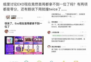 EXO首周没拿一位遭群嘲,网友质疑其名不副实 粉丝们着急上火 