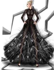 十二星座专属的手绘黑礼服,处女座霸气女王,摩羯座雍容华贵 