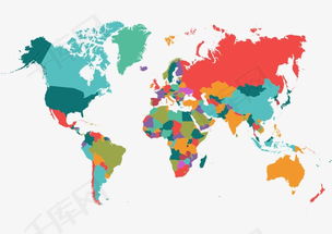 彩色世界地图素材图片免费下载 高清装饰图案png 千库网 图片编号2755862 