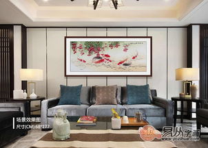 简单实用 新居客厅挂画的高度及规格的选择 