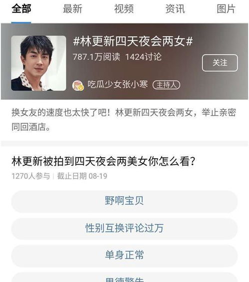 对于林更新四天夜会俩女一事,网友发言 先管好你自己再说吧