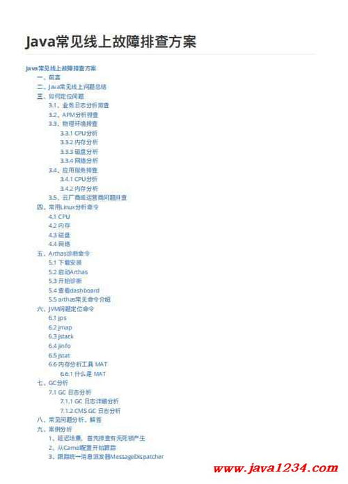 Java线上故障排查方案 PDF 下载