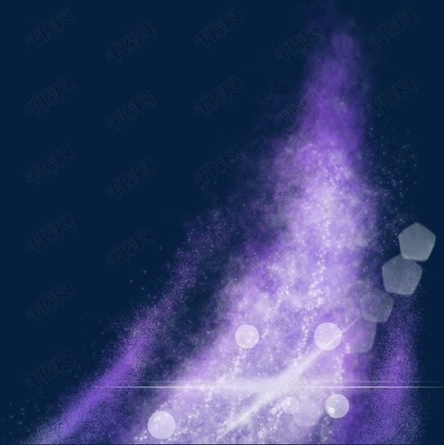 唯美浪漫的紫蓝色光效PNG素材图片免费下载 千库网 