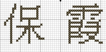 高手们帮忙设计一下名字的十字绣格子图 