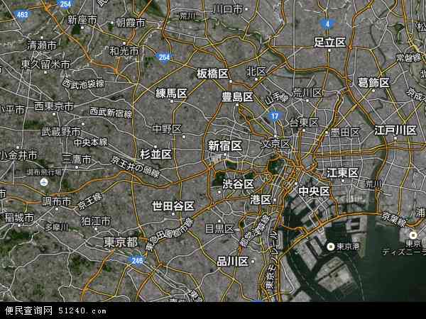 日本东京湾卫星地图 图片搜索