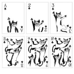 猫咪扑克牌梅花是猫肉球 太有巧思每张牌都像在动