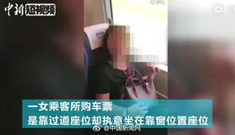 高铁霸座女强坐他人座位被罚款