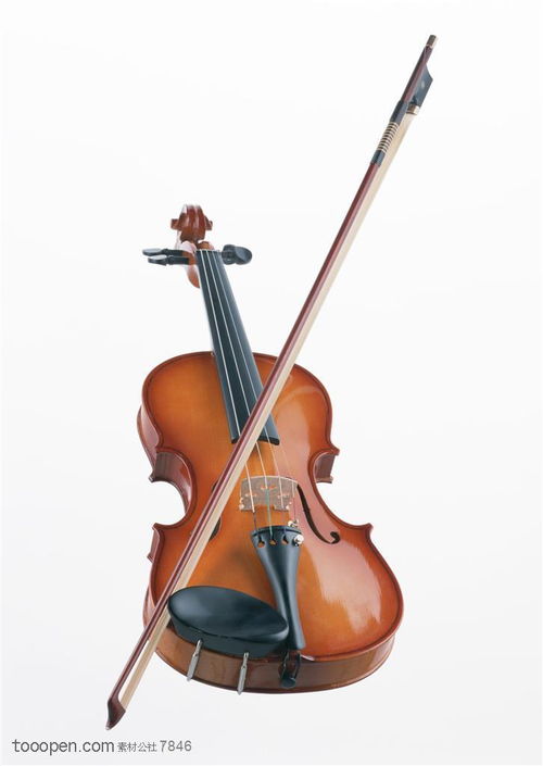 乐器小提琴 平着摆放的小提琴特写