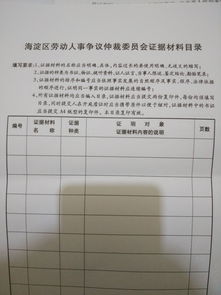 审请了劳动仲裁,接下来要提交证据材料了,这个证据材料目录 如图 怎么填 谁能提供一些参考 