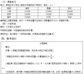 湖北教师资格证考试教案模板 分层抽样