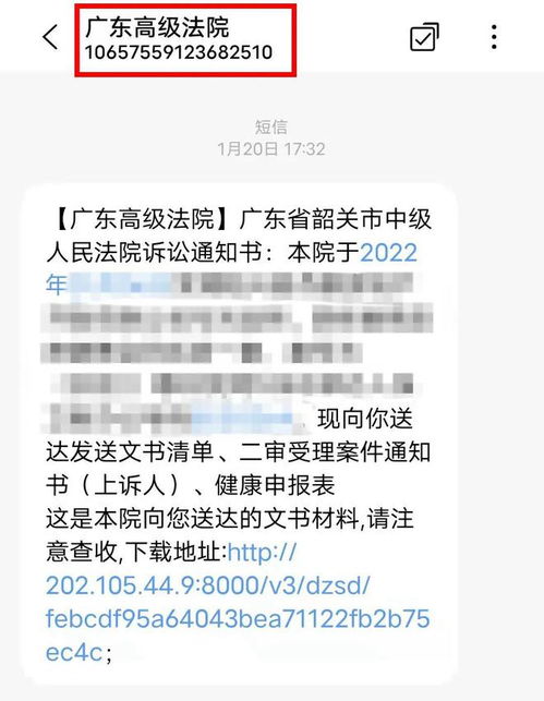 广东法院诉讼服务网短信提醒,收到广东法院诉讼服务网的短信消息,这是怎么回事?