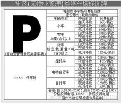 街道办事处停车场收费标准,济宁市城区公共停车场管理办法