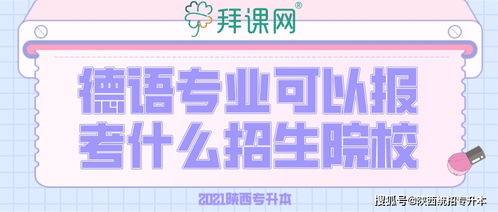 2021陕西专升本德语专业可以报考什么招生院校