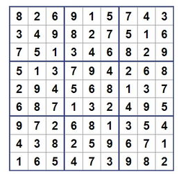 81宫格 1 9填数 每行每列都要有123456789 9格数字 ,且 81宫格四个角的九宫格也要满足有123456789这些数字 