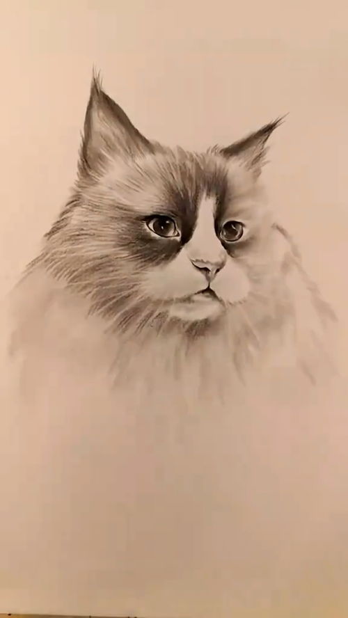 这么可爱的小猫咪,我也想养一只 创意绘画 