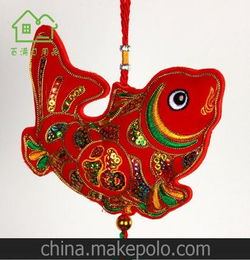 2015新年年货装饰品过年挂件 年年有余中国结双鱼辣椒喜庆挂件