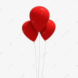 红色气球素材图片免费下载 千库网 