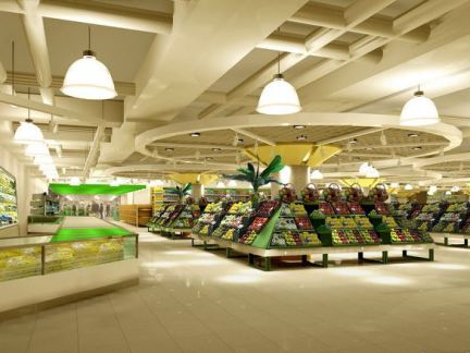2018大型超市设计图 房天下装修效果图 