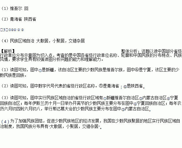 读下图.回答下列问题. 1 图中字母代表的海洋名称 A为 海,B为 海. 2 图中字母表示的半岛名称 C为 半岛,D为 半岛. 3 省级行政单位.行政中心 