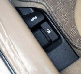开汽车后备箱,是那个按钮啊,是用什么符号或者字母表示啊 