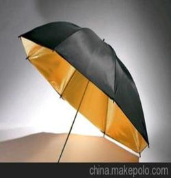 厂家生产 外黑内金柔光伞 反光伞 黑金柔光伞 展开85cm