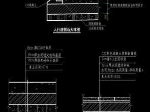 小区道路断面大样图CAD模板设计平面图下载 节点剖面图CAD图片大全 编号 18347674 