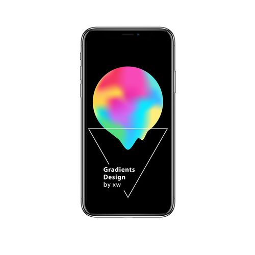 iPhone X流体渐变壁纸设计