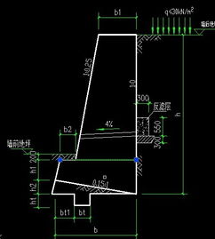 毛石挡土墙剖面计算。。。