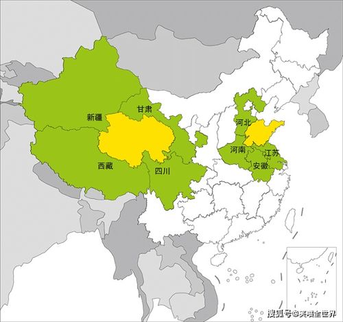 趣味地图 各省份的邻居数量,重庆5个,内蒙古8个