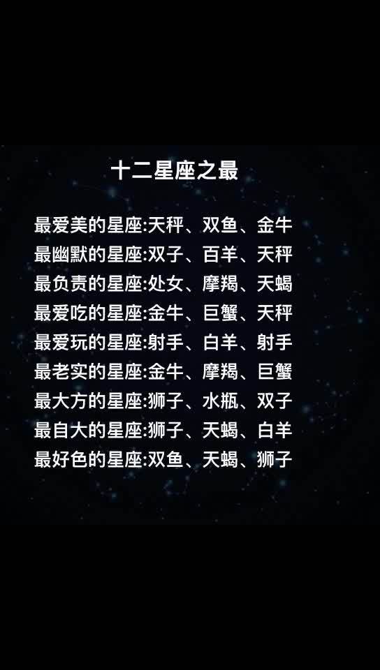 十二星座综合排行榜 重制 下 其余榜单在上个视频里 