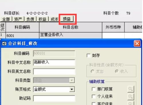 用友软件U8.21版本，设置会计科目编码怎么设置