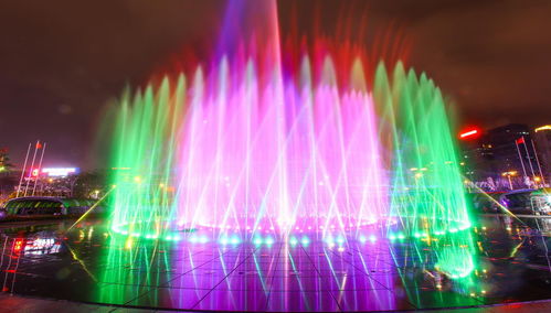 海口日月广场音乐喷泉,感受如梦似幻的水景表演