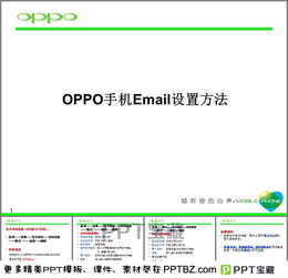 OPPO手机Email设置方法PPT模板 幻灯片模板 