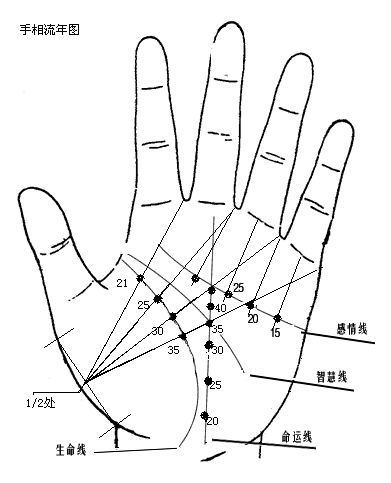 手相看流年运势图大全,如何从手相看流年运势