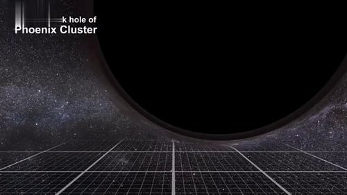 凤凰座星系团中心黑洞,质量高 