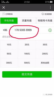170 171手机号码在这里都可充值