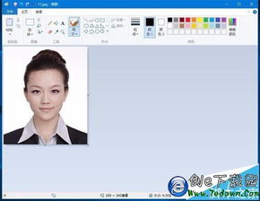 如何用win10画图证件照